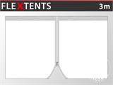 Sidewall w/zipper for FleXtents, 3 m, White