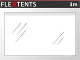 Pared lateral standard para FleXtents, 3m, Transparente