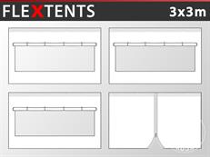 Sidewall kit for Pop up gazebo FleXtents 3x3 m, White