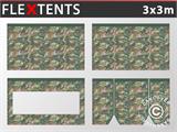 Kit paroi latérale pour Tente pliante FleXtents 3x3m, Camouflage