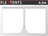 Zijwand met ritssluiting voor FleXtents, 4,5m, Wit