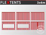 Šoninės sienelės rinkinys FleXtents 3x6m, Dryzuota