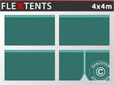 Sidewall kit for Pop up gazebo FleXtents 4x4 m, Green