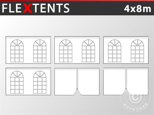 Sidewall kit for Pop up gazebo FleXtents Vintage 4x8 m, White Sidewall kit for Pop up gazebo FleXtents Vintage 4x8 m, White