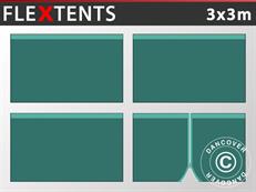 Sidewall kit for Pop up gazebo FleXtents 3x3 m, Green
