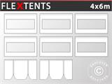 Sidewall kit for Pop up gazebo FleXtents 4x6 m, White