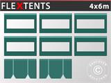 Zijwandset voor Vouwtent FleXtents 4x6m, Groen