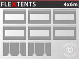 Seitenwand-Set für das Faltzelt FleXtents 4x6m, Grau