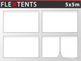 Sidevegg Sett for Quick-up telt FleXtents PRO 5x5m, Hvit