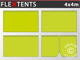 Sidewall kit for Pop up gazebo FleXtents 4x4 m, Neon yellow/green