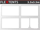 Seitenwand-Set für das Faltzelt FleXtents PRO 3,5x3,5m, Weiß