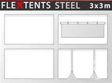 Sidewall kit for pop up gazebo FleXtents Steel and Basic v.3 3x3 m, White