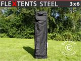 Bolsa de transporte con ruedas, FleXtents® Steel 3x6m, Negra