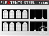 Külgseina komplekt Pop-up aiatelgile FleXtents Steel 4x8m, Must