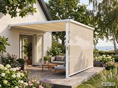 Pantalla lateral p/cubierta para patio Santa Ynez, 4m, Beige