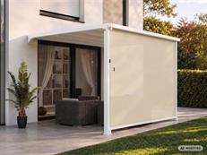 Pantalla lateral p/cubierta para patio Santa Ynez, 3m, Beige