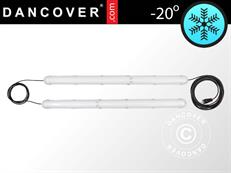 Industrial LED hermetic fixture w/2 connected fixtures, White