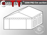 4 m end section extension for Semi PRO CombiTents®, 5x4 m, PVC, White