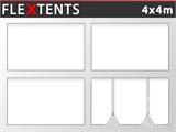 Zijwandset voor Vouwtent FleXtents® Xtreme Heavy Duty PVC 4x4m, Wit