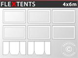 Sivuseinäpaketti Pikateltta FleXtents® Xtreme Heavy Duty PVC 4x6m, Valkoinen