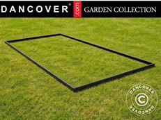 Base para invernadero 11,8m², 2,38x4,81x0,07m, Negro