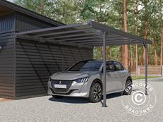 Abri pour voiture adossé Mistral Wall, 3,03x5,09x2,27m, Anthracite