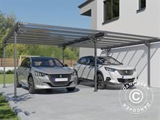 Double abri pour voiture Mistral, 6,06x5,09x2,27m, Anthracite