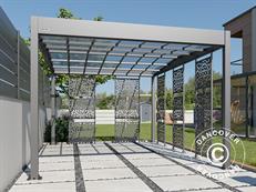 Abri pour voiture Libeccio 5 avec panneaux latéraux, 3,26x5,09x2,34m, Anthracite