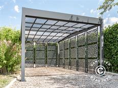 Abri pour voiture Libeccio 8 avec panneaux latéraux, 3,26x5,09x2,34m, Anthracite