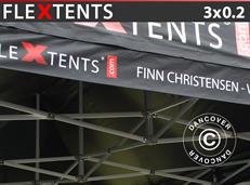 Bannière pour tente pliante FleXtents®,  avec impression 3x0,2m