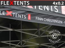 Bannière pliante avec impression FleXtents®, 4x0, 2m