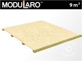 Suelo de madera para Modularo casetas, 9m², Natural