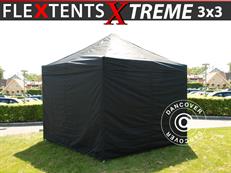 Pikateltta FleXtents Xtreme 50 3x3m Musta, sis. 4 sivuseinää