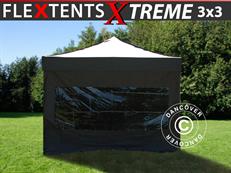 Pikateltta FleXtents Xtreme 50 3x3m Musta, sis. 4 sivuseinää