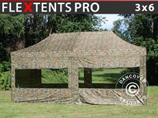 Brzo sklopivi paviljon FleXtents Pro 3x6m Maskirna, uključ. 6 bočne stranice