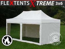 Tente pliable FleXtents Xtreme 50 Heavy Duty 3x6m Blanc, avec 6 cotés