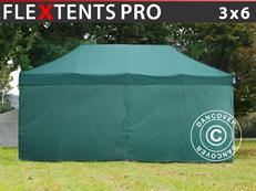 Tente pliable FleXtents PRO 3x6m Vert, avec 6 cotés