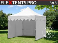Tente pliable FleXtents PRO "Morocco" 3x3m Blanc, avec 4 cotés