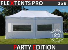 Tente pliable FleXtents PRO 3x6m Blanc, avec 6 cotés