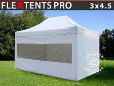 Tente pliable FleXtents PRO 3x4,5m Blanc, avec 4 cotés