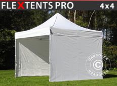 Tente pliable FleXtents PRO 4x4m Blanc, avec 4 cotés
