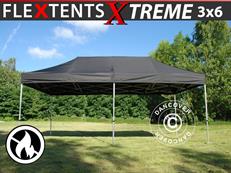 Tente pliable FleXtents Xtreme 50 3x6m Noir, Ignifugé