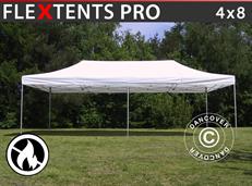 Tente pliable FleXtents PRO 4x8m Blanc, Ignifugé
