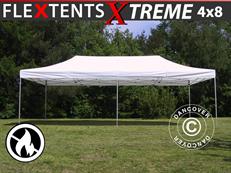 Tente pliable FleXtents Xtreme 50 4x8m Blanc, Ignifugé