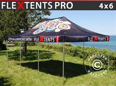 Tente pliante FleXtents PRO avec impression numérique, 4x6m
