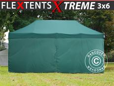 Tente pliable FleXtents Xtreme 60 3x6m Vert, avec 6 cotés