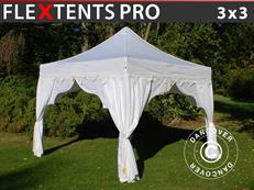 Tente pliable FleXtents PRO "Raj" 3x3m Blanc/Doré