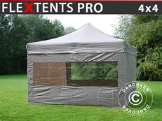 Tente pliable FleXtents PRO 4x4m Latte, avec 4 cotés