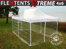 Tente pliable FleXtents Xtreme 50 4x6m Transparent, avec 8 cotés