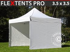 Pop up gazebo FleXtents PRO 3.5x3.5 m White, incl. 4 sidewalls